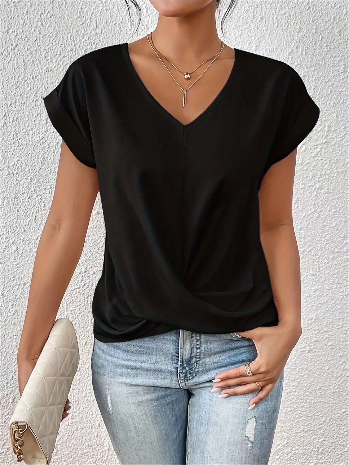Cleo™ | Casual Sweetheart Neckline T-Shirt