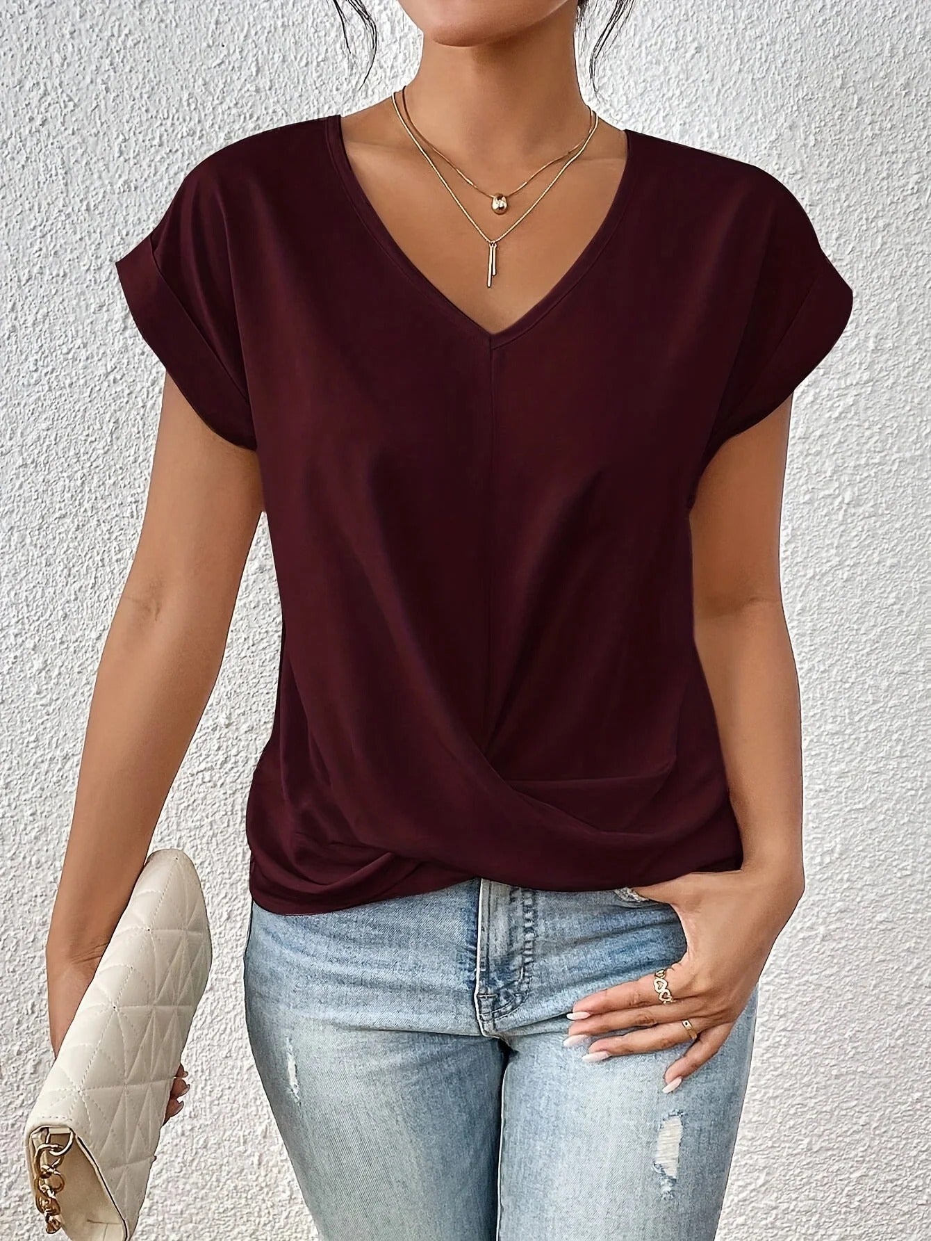 Cleo™ | Casual Sweetheart Neckline T-Shirt