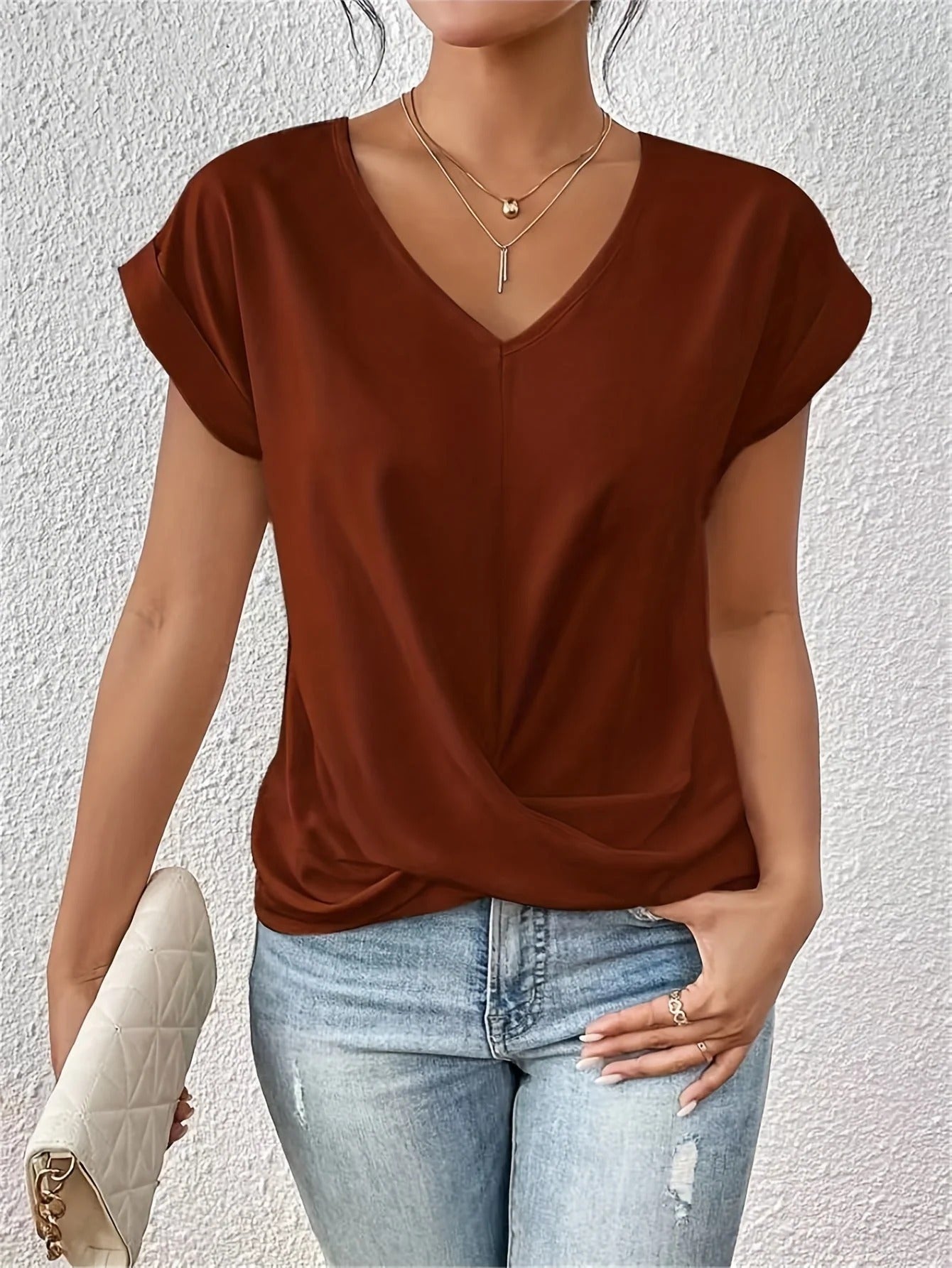 Cleo™ | Casual Sweetheart Neckline T-Shirt
